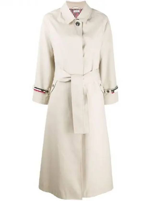 RWB cuff strap trench coat - THOM BROWNE - BALAAN 1