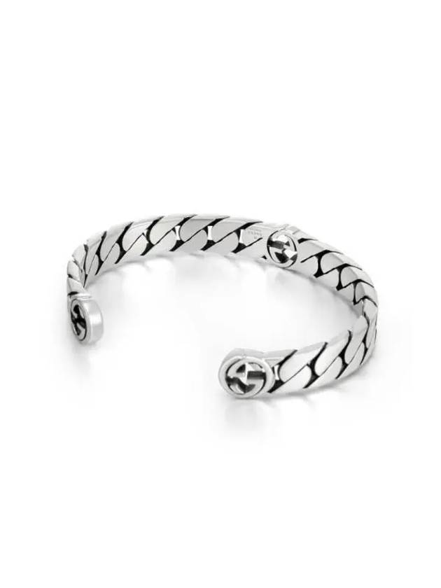 Wide Interlocking G Bracelet Silver - GUCCI - BALAAN 4