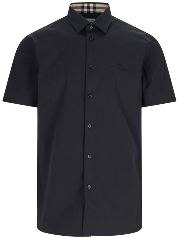 Organic Cotton Polo Shirt Black - BURBERRY - BALAAN 2