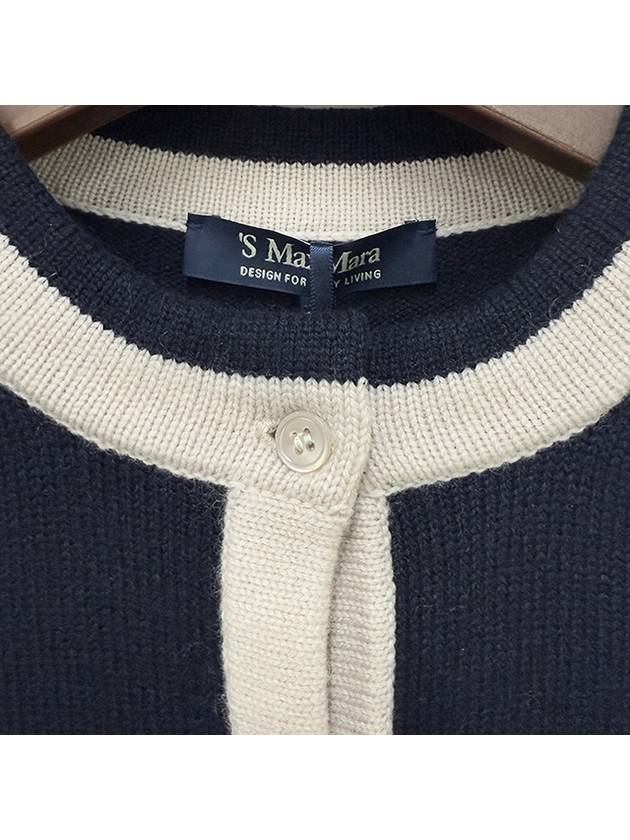 S Max Mara ERE Wool Cashmere Cardigan Ultramarine 2429346053600 014 - S MAX MARA - BALAAN 6