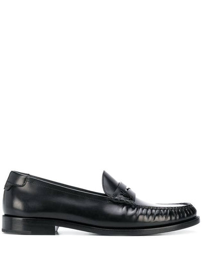 Men's Monogram Penny Loafers Black - SAINT LAURENT - BALAAN 2