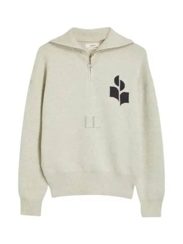 24 Azra PU0008FA A1X04E 02LY logo half zip up knit - ISABEL MARANT - BALAAN 1