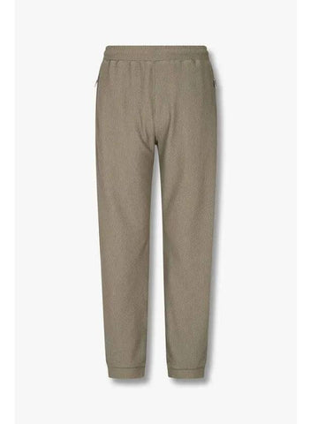 Men s Honeycomb Pattern Easy Jogger Pants Khaki - GIORGIO ARMANI - BALAAN 1