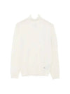 12Th Anniversary Logo Merino Wool Turtleneck White - CP COMPANY - BALAAN 3