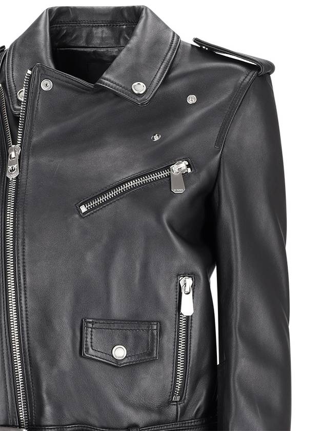 BIKER JACKET IN SOFT NAPPA - PINKO - BALAAN 3