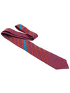 Striped Jacquard Silk Tie Burgundy - VIVIENNE WESTWOOD - BALAAN 4