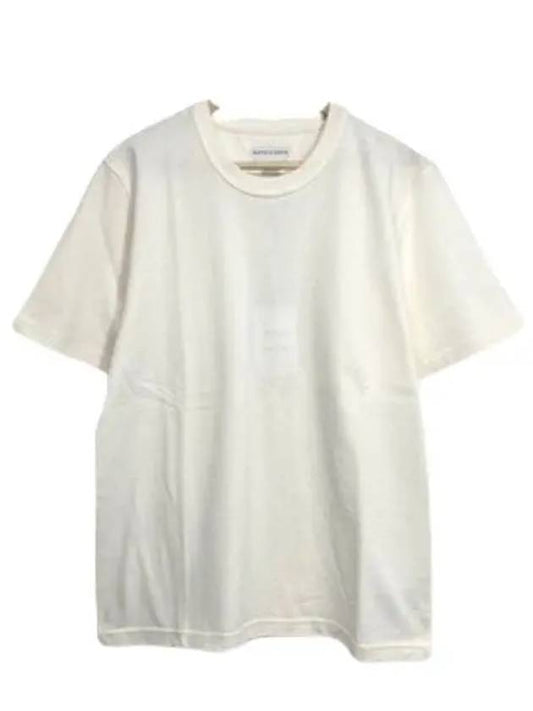 Men's Classic Short Sleeve T-Shirt Chalk - BOTTEGA VENETA - BALAAN 2