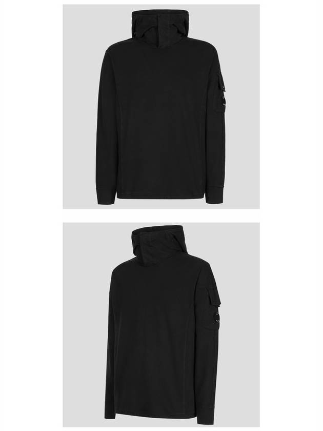 Lens Wappen Hooded Jacket Black - CP COMPANY - BALAAN 5