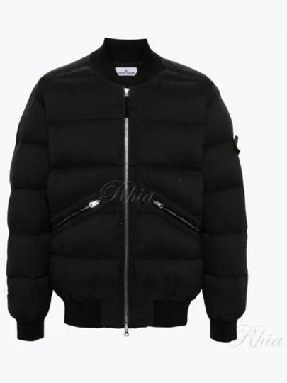 Wappen Logo Bomber Padding Jacket Black - STONE ISLAND - BALAAN 2