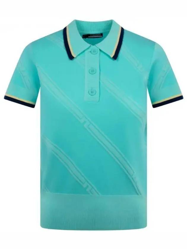 Golf Moira Short Sleeve Polo Shirt Aruba Blue - J.LINDEBERG - BALAAN 2