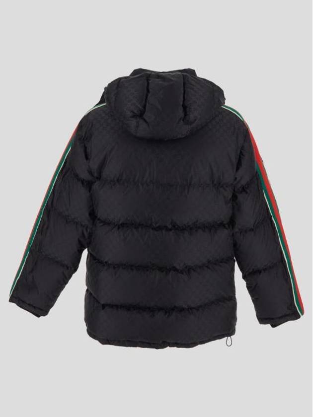 GG Jacquard Hooded Padding Jacket Black - GUCCI - BALAAN 3