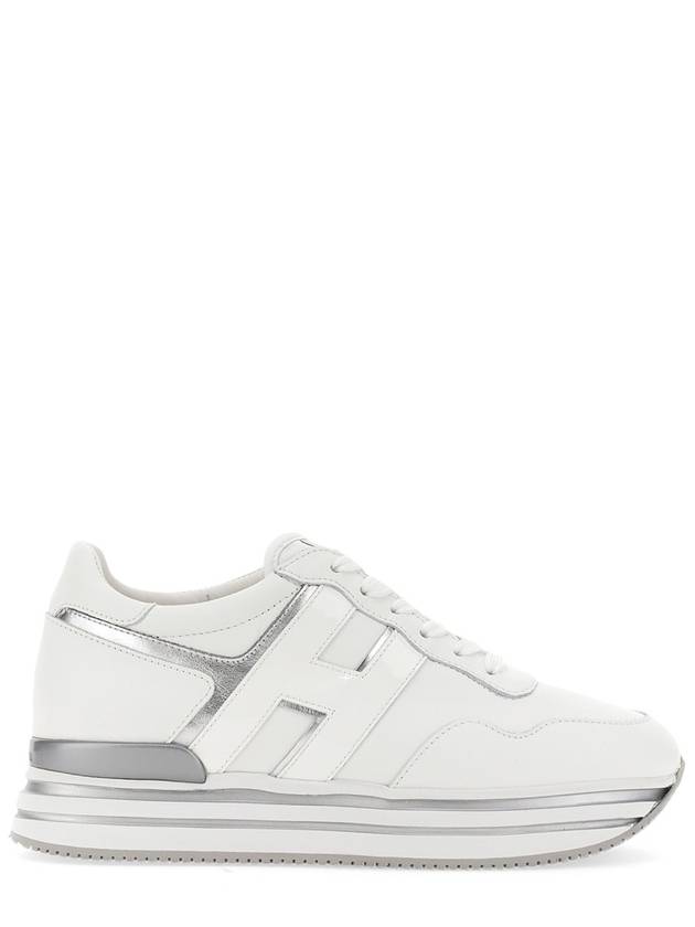 H logo platform low-top sneakers white silver - HOGAN - BALAAN 3