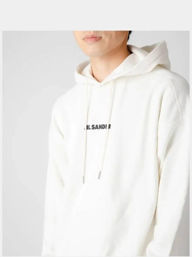 Small Logo Cotton Hoodie White - JIL SANDER - BALAAN 4