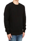 Lens Wappen Wool Knit Top Black - CP COMPANY - BALAAN 4