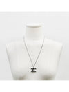 Big CC logo black nickel double sided two way Jenny V necklace pendant 4VCHA30135 - CHANEL - BALAAN 9