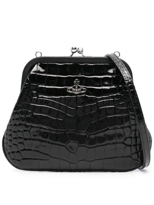 Viviennes Crocodile Pattern Clutch Bag Black Women s - VIVIENNE WESTWOOD - BALAAN 1