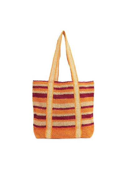 Women's Cabas Striped Raffia Tote Bag - VANESSA BRUNO - BALAAN 2