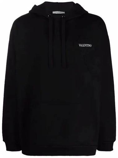 Small Logo Hoodie Black - VALENTINO - BALAAN 1