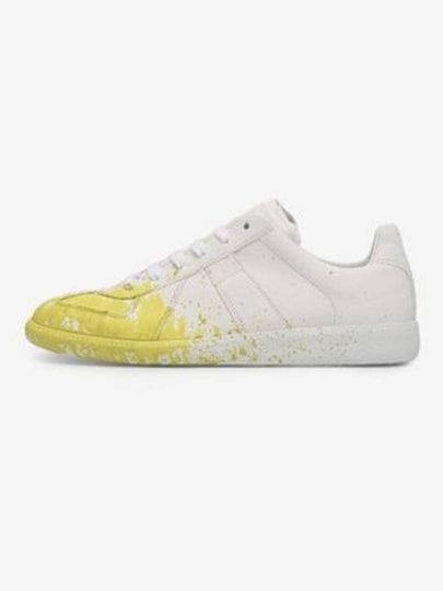 Replica Painting Low Top Sneakers White Yellow - MAISON MARGIELA - BALAAN 2