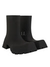 Square Toe Rubber Rain Boots Black - BALENCIAGA - BALAAN 2