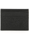 Pebble Grain Leather Stripe Note Compartment Card Wallet Black - THOM BROWNE - BALAAN 4