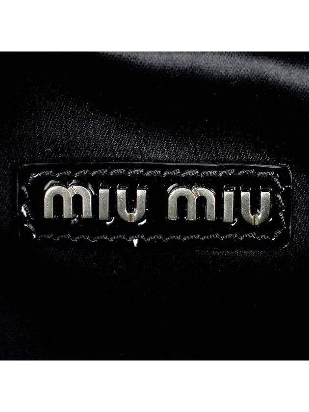 Logo Patent Leather Shoulder Bag Black - MIU MIU - BALAAN 10