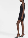 Triangle Logo Sleeveless Short Dress Black - PRADA - BALAAN 4