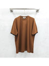 Lux You New Product M Piqures Sellier Cotton Crew Neck Short Sleeve T Shirt - HERMES - BALAAN 1