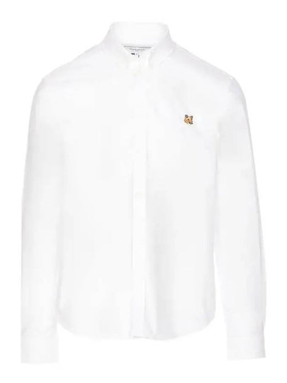 Mini Fox Head Classic BD Long Sleeve Shirt White - MAISON KITSUNE - BALAAN 2