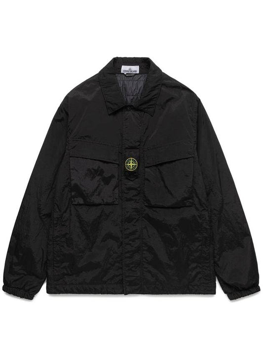 lightweight shirt jacket black - STONE ISLAND - BALAAN 1
