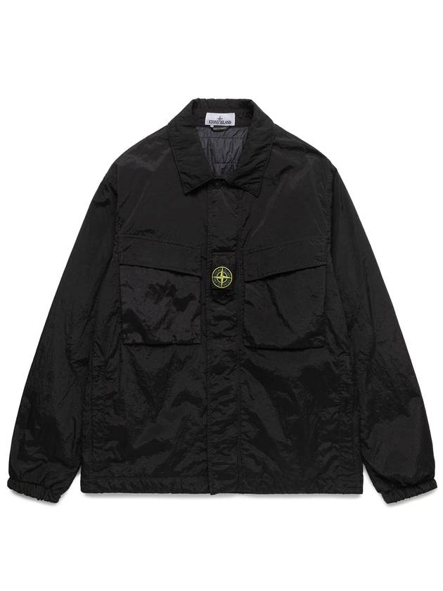 Lightweight Shirt Jacket Black - STONE ISLAND - BALAAN 1