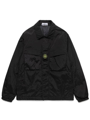 Lightweight Shirt Jacket Black - STONE ISLAND - BALAAN 1