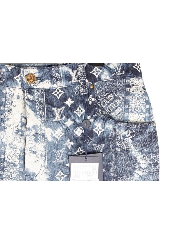 Monogram Bandana Denim Shorts 34 - LOUIS VUITTON - BALAAN 4