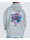 Back painting night blue hoodie gray - MONSTER REPUBLIC - BALAAN 1