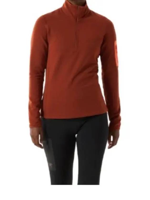 Kyanite Baselayer Zip Neck Long Sleeve T-Shirt Red - ARC'TERYX - BALAAN 2