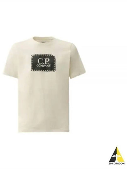 30/1 Jersey Label Style Logo Short Sleeve T-Shirt White - CP COMPANY - BALAAN 2