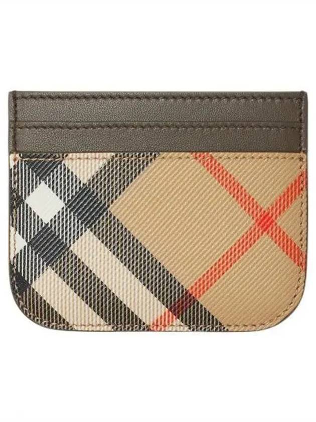 Check Card Wallet Beige - BURBERRY - BALAAN 2