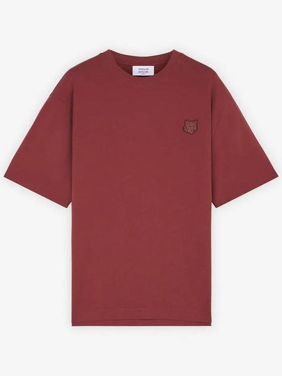 Bold Fox Head Patch Oversized Short Sleeve T-Shirt Red - MAISON KITSUNE - BALAAN 2