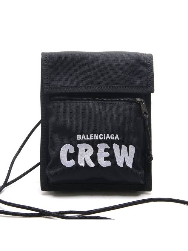 crew embroidery explorer mini cross bag black - BALENCIAGA - BALAAN.