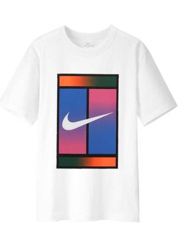 Men's Heritage Court Dri Fit Tennis Short Sleeves T-Shirt White - NIKE - BALAAN 2