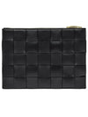 Cassette Intrecciato Medium Clutch Bag Black - BOTTEGA VENETA - BALAAN 6