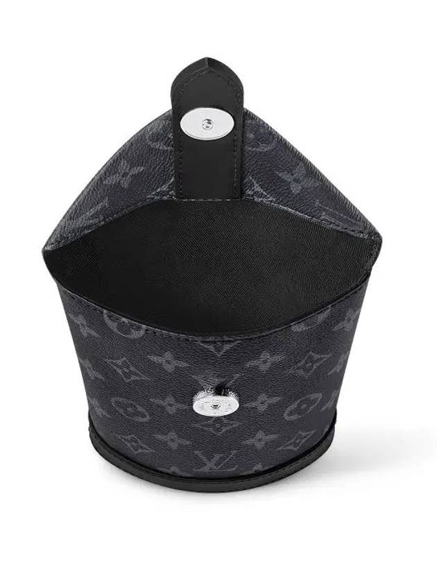 Envelope Monogram Eclipse Coated Canvas Pouch Bag Black - LOUIS VUITTON - BALAAN 4