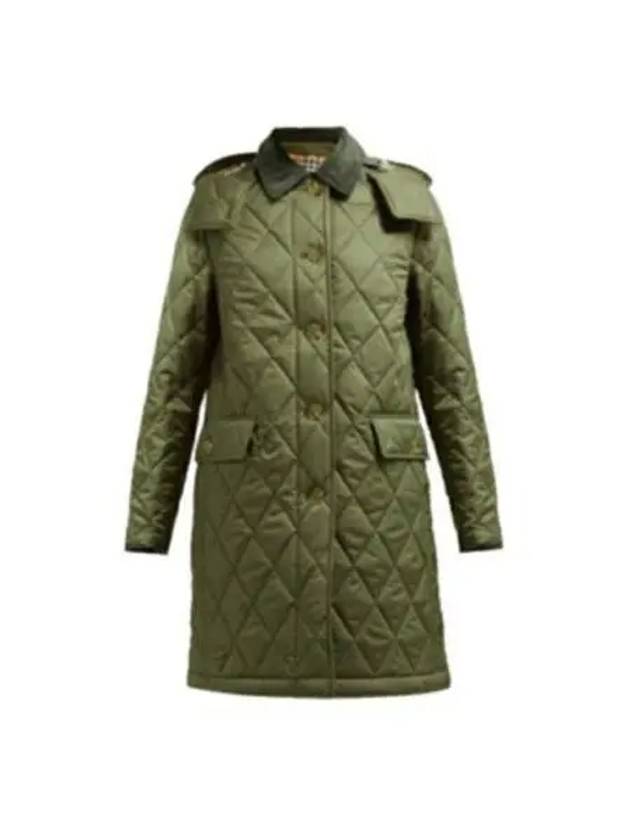 Dereham Long Quilted Parka Olive - BURBERRY - BALAAN 2