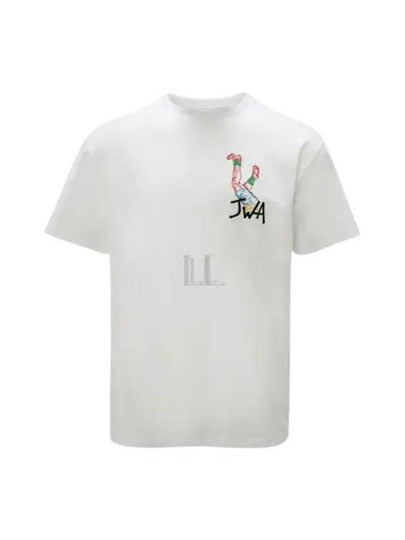 Paul Anglada Luxi Leg Short Sleeve T-Shirt White - JW ANDERSON - BALAAN 2