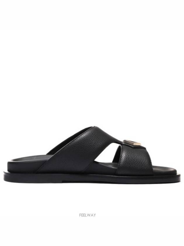 Alias CD Diamond Double Band Sandals Black - DIOR - BALAAN 7