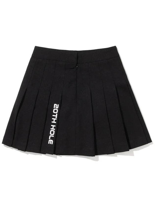 Logo color combination pleated skirt BLACK - 20THHOLE - BALAAN 1