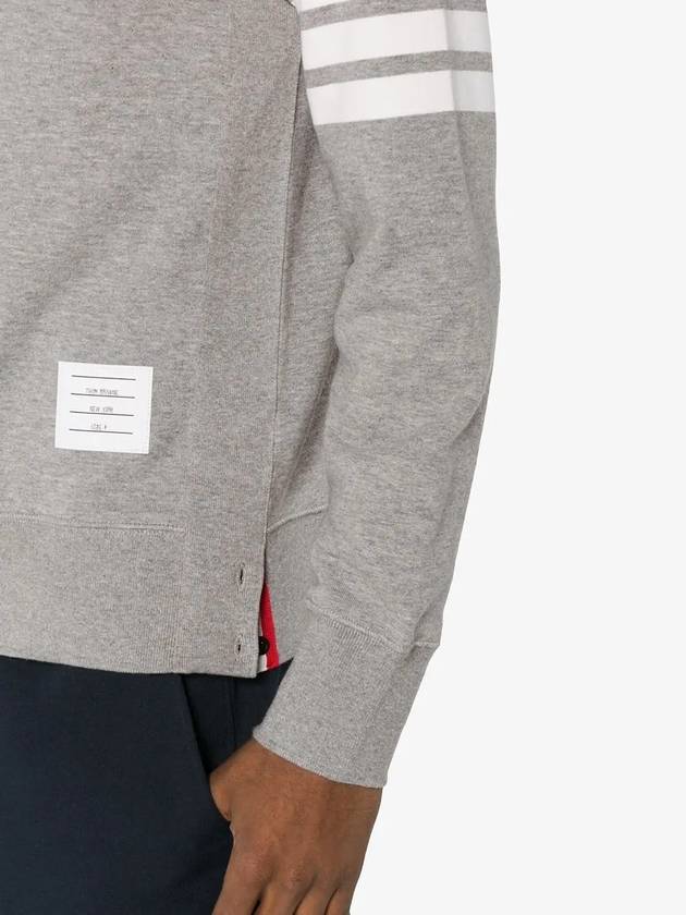 4 Bar Loopback Jersey Sweatshirt Light Grey - THOM BROWNE - BALAAN 5