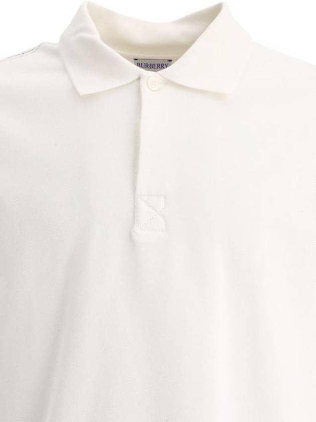 Men's Cotton Polo Shirt White - BURBERRY - BALAAN 4