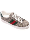 Ace GG Supreme Canvas Low Top Sneakers Beige - GUCCI - BALAAN 4