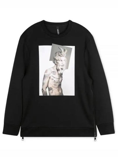 Men's Tattoo Plaster Statue Sweatshirt Black - NEIL BARRETT - BALAAN 2